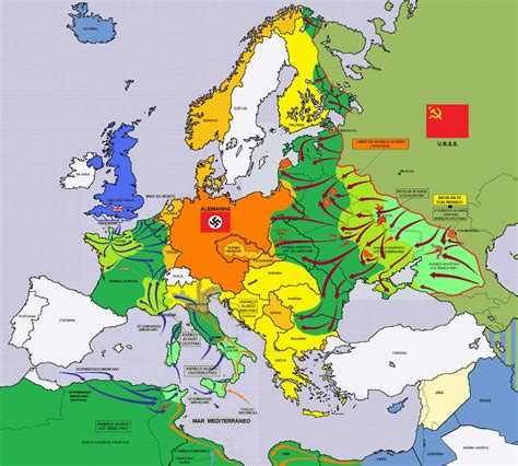 mapa segunda guerra mundial 1944