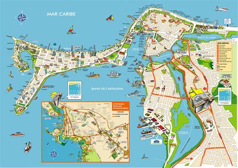 mapa sitios turisticos cartagena