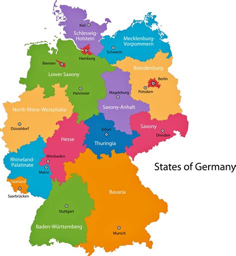 mapa sur de alemania