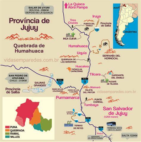 mapa turistico de jujuy
