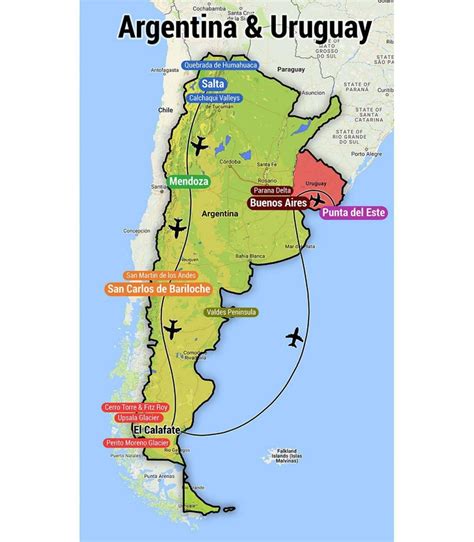 mapa uruguai e argentina