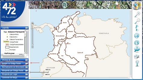 mapa zip code colombia