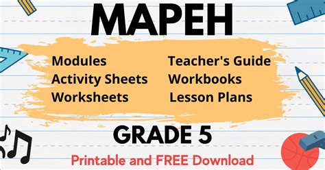 Mapeh Learning Materials Grade 5