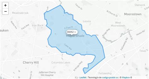 maple shade full zip code