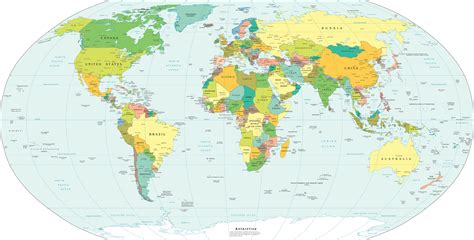 mappa del mondo senza nomi