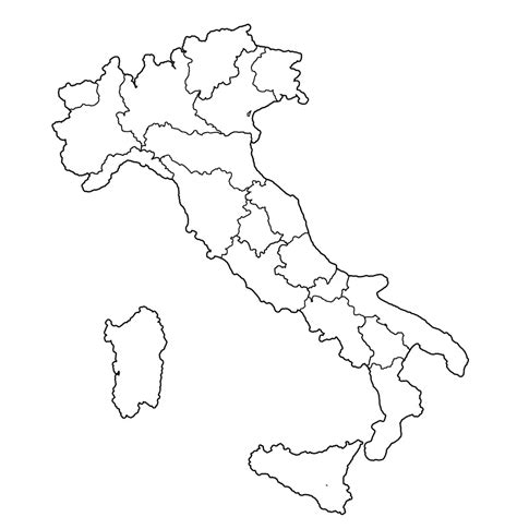 mappa italia senza nomi