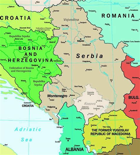 mappa serbia e kosovo