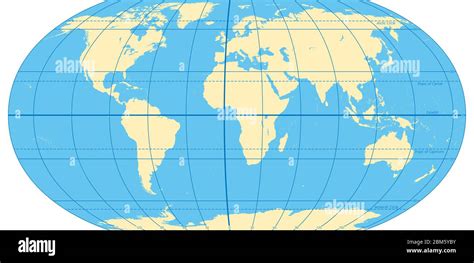 MappeMonde Sur Le Plan De L'Equateur Hemisphere Septentrional Barry