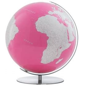 Papier peint mural mappemonde Couleur rose neutre TenStickers
