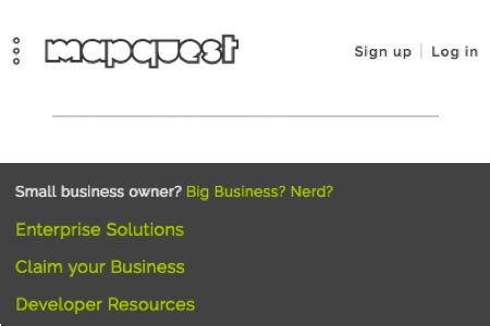 mapquest business listing login