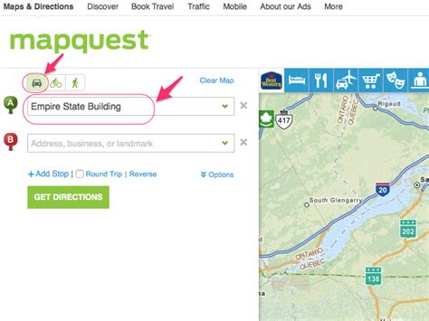 mapquest driving directions in words