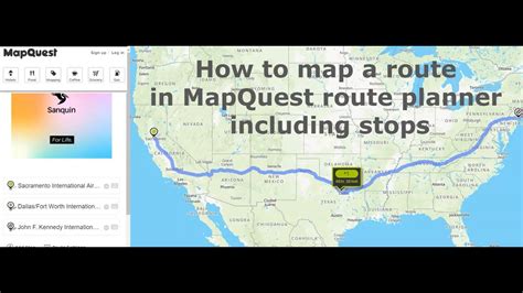 mapquest road trip planner with stops