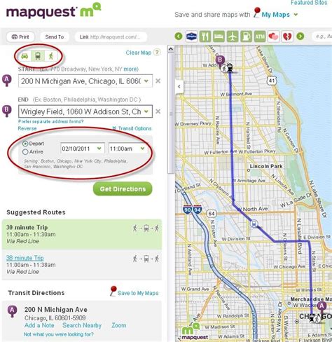 mapquest walking directions from my location