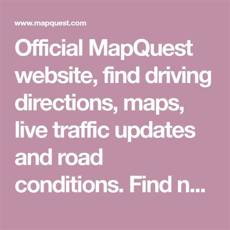 mapquest website for directions