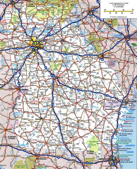 maps google georgia road map