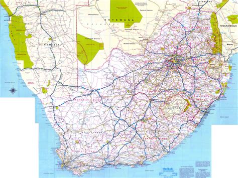 maps south africa road