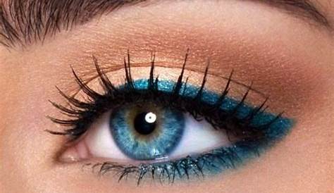 Maquillage Bleu Turquoise Yeux Marrons Eye Liner