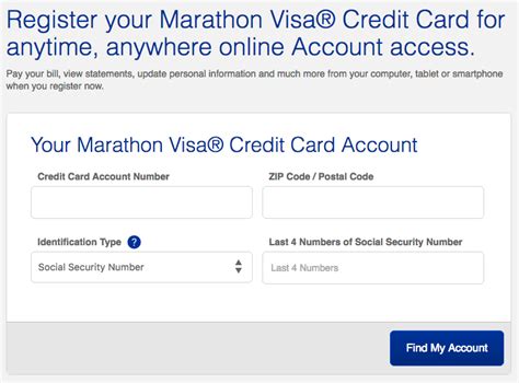marathon credit card login