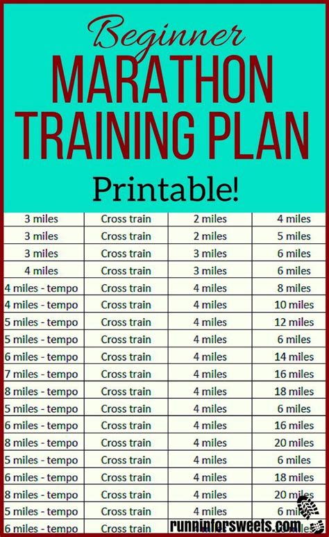 marathon training plan free beginners