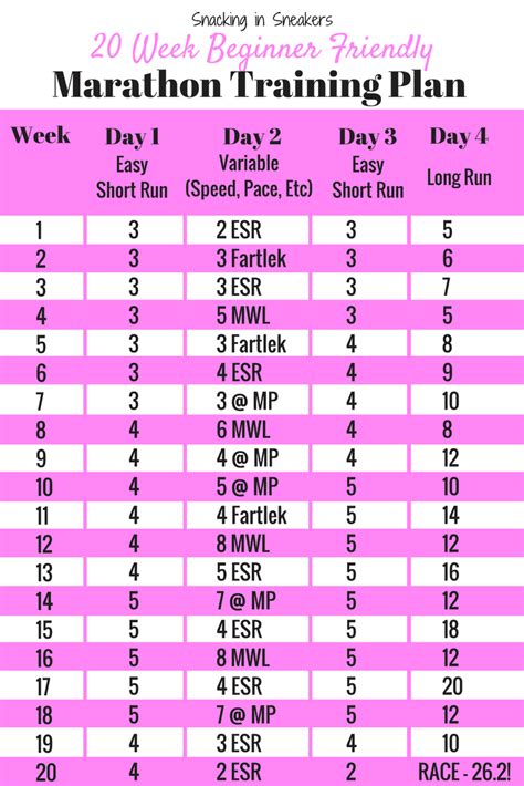 marathon training schedule for seniors