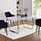 BIASCA 6Seater High Gloss Marble Effect Dining Table with Silver