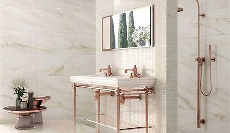 KBBFocus - How bold marble-effect tiles are having a moment in the bathroom