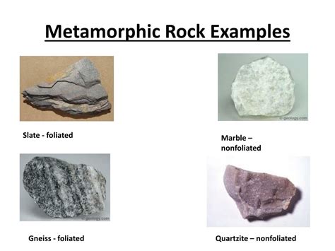 marble and slate are examples of
