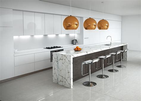 marble in a modern kitchen