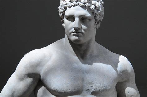 marble statue of a youthful hippolytus