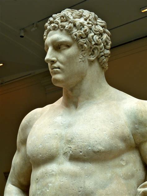 marble statue of youth hercules met