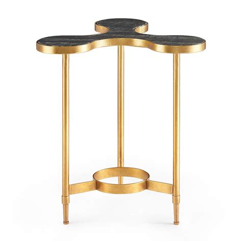 Marble Top Clover Side Table