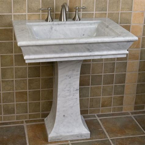 marble top pedestal sink