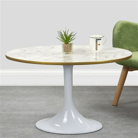 marble top tulip coffee table