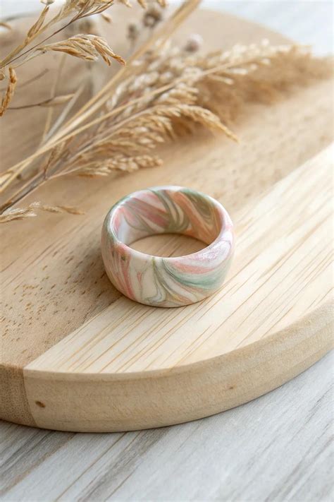 Marbled Clay Rings