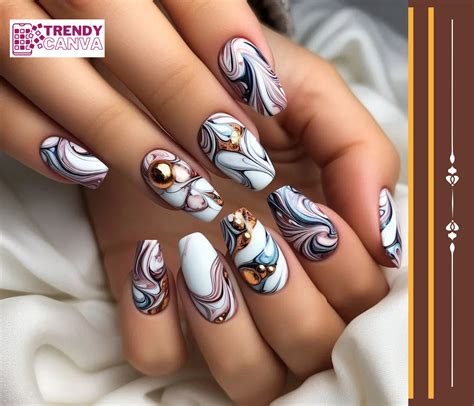 marbleized nail designs