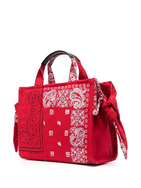 Make a statement with the stylish Marc Jacobs Bandana Tote Bag - Perfect for Fashion-Forward Individuals!