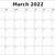 march 2022 printable calendar
