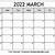 march calendar 2022 printable