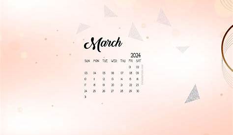 March Calendar 2024 Background