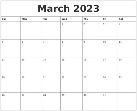 march 2023 calendar editable