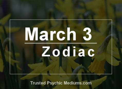 March 3 Horoscope