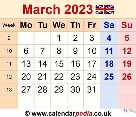 March 2023 calendar free printable calendar
