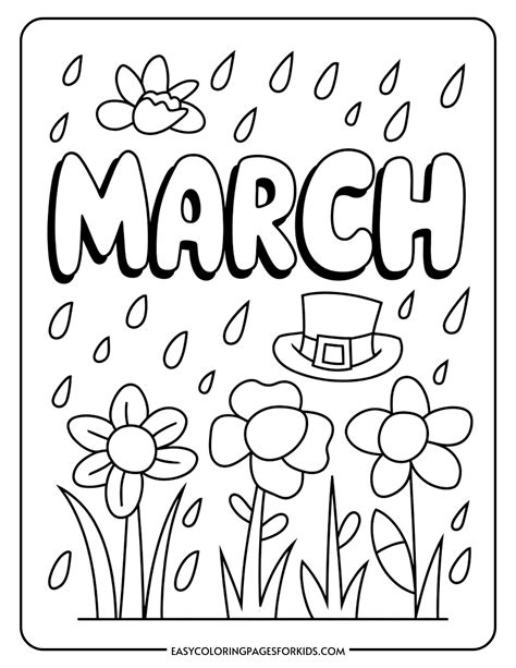 March Coloring Pages Elementary