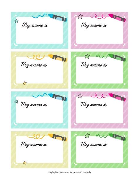 March Name Tags Printable