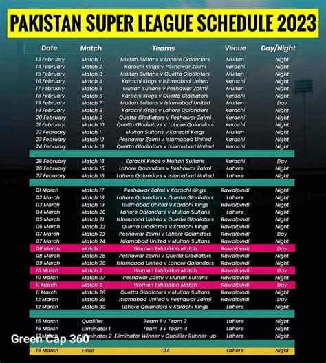 march schedule of psl 2019 cricket matches