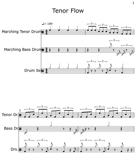 Marching Tenor Drum Notation