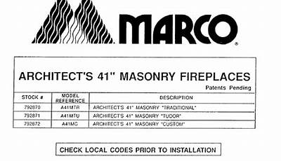 Marco Fireplace Manual Pdf
