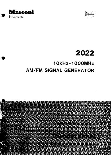 marconi 2022 service manual