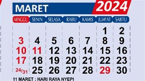 maret 2024 sampai tanggal berapa