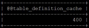 Mariadb Table Definition Cache